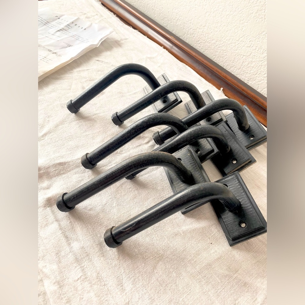 Pottery Barn Cast Iron Curtain Holdback - Set of 7 - Noir Black Finish